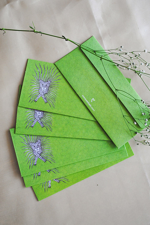 Ekibeki Gond Envelope Set Of 6 Set Of 6 Envelop Green