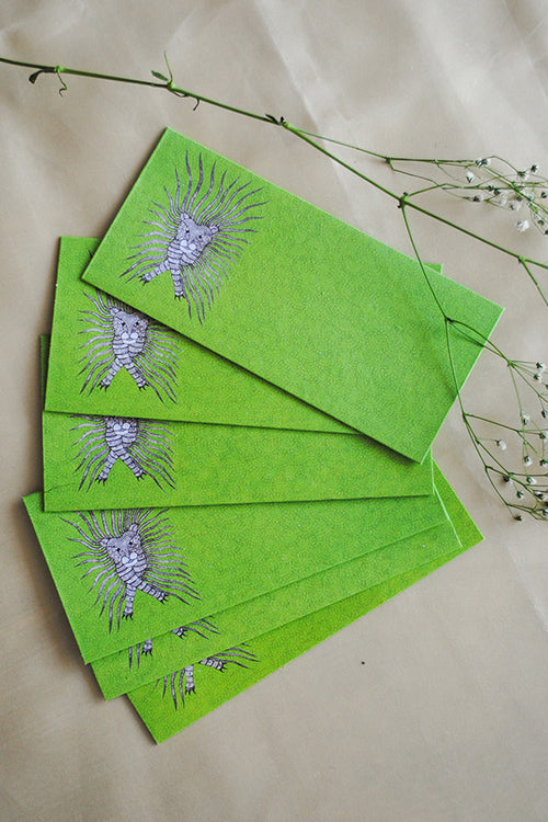 Ekibeki Gond Envelope Set Of 6 Set Of 6 Envelop Green