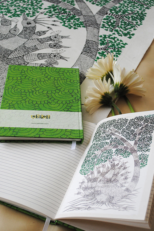 Ekibeki Gond"Wagobha"Journal 1Pcs Notebook Green