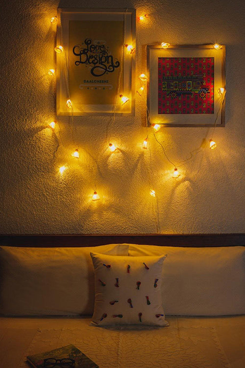 Buy Samoolam Handmade Orange Frock Christmas LED Lights ...